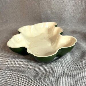 Vintage Shallow Green and Cream Planter MCM - California Pottery 51 USA